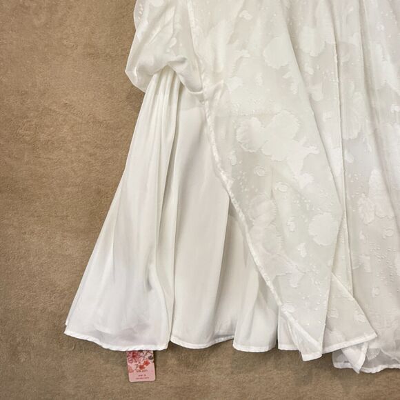 Shein Mod Dress Womens L White Ivory A Line Maxi Corset Bustier Cottage Romantic - Picture 8 of 16